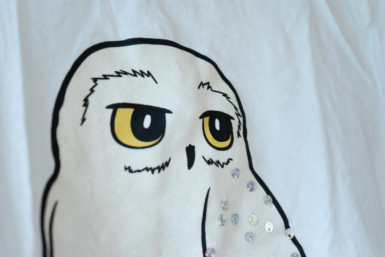 Wit shirt Harry Potter met Hedwig, maat 134