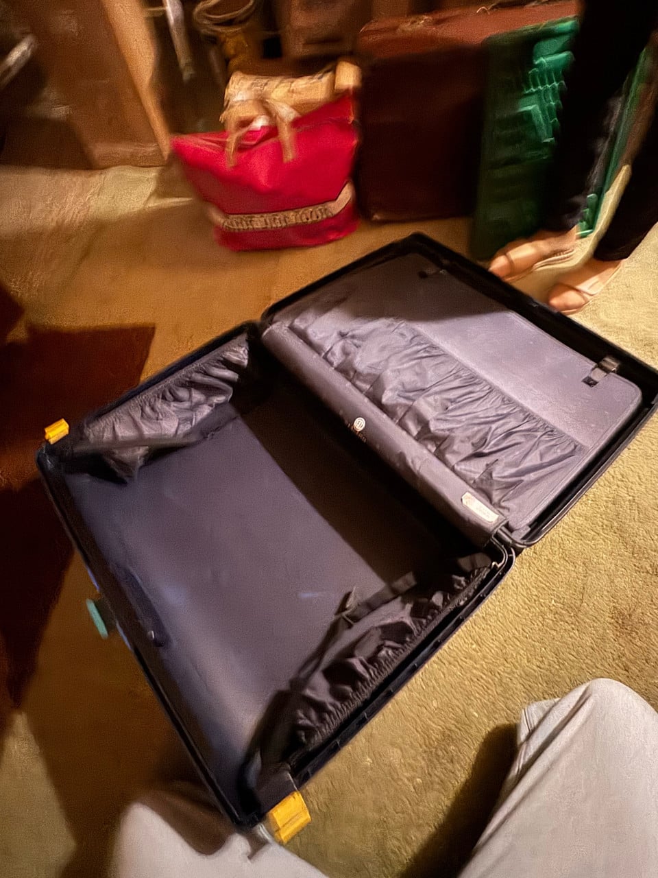 Koffer blauw met wielen