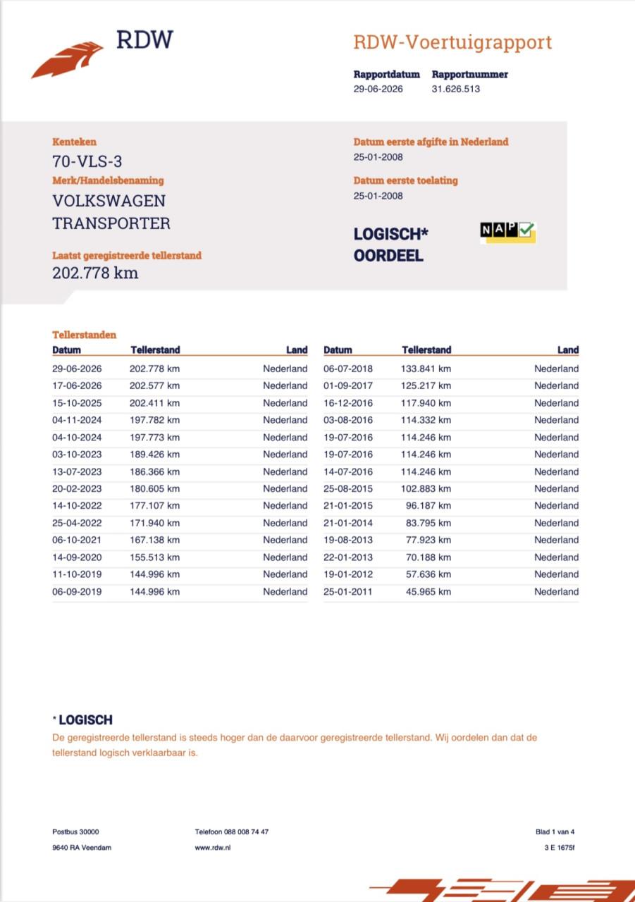 Volkswagen Transporter Bestel 1.9 TDI 75KW 2008 | NAP