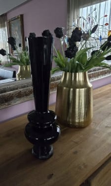 Grote zwarte design vaas