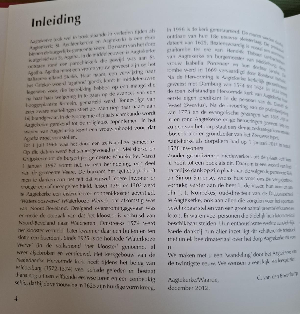 Uitgebeeld verleden van Aagtekerke / Kamperland