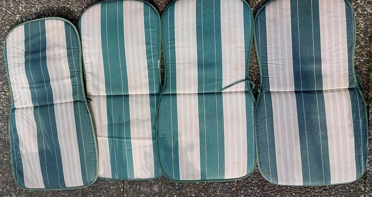 4 st Tuinstoelkussens 80 x 43 cm.