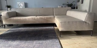 Grijs/blauw vloerkleed