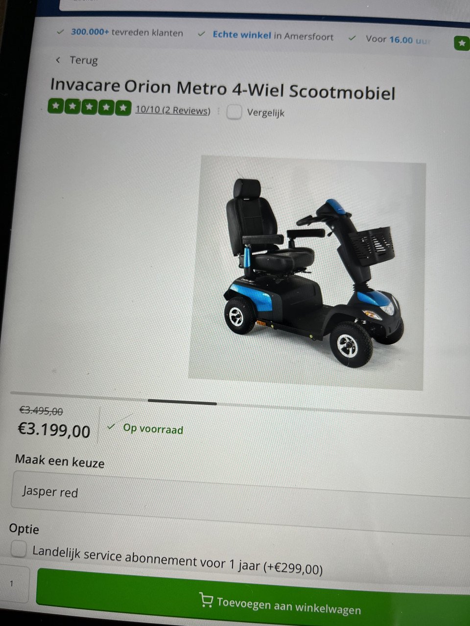 Scootmobiel Invacare Orion 4 wielig