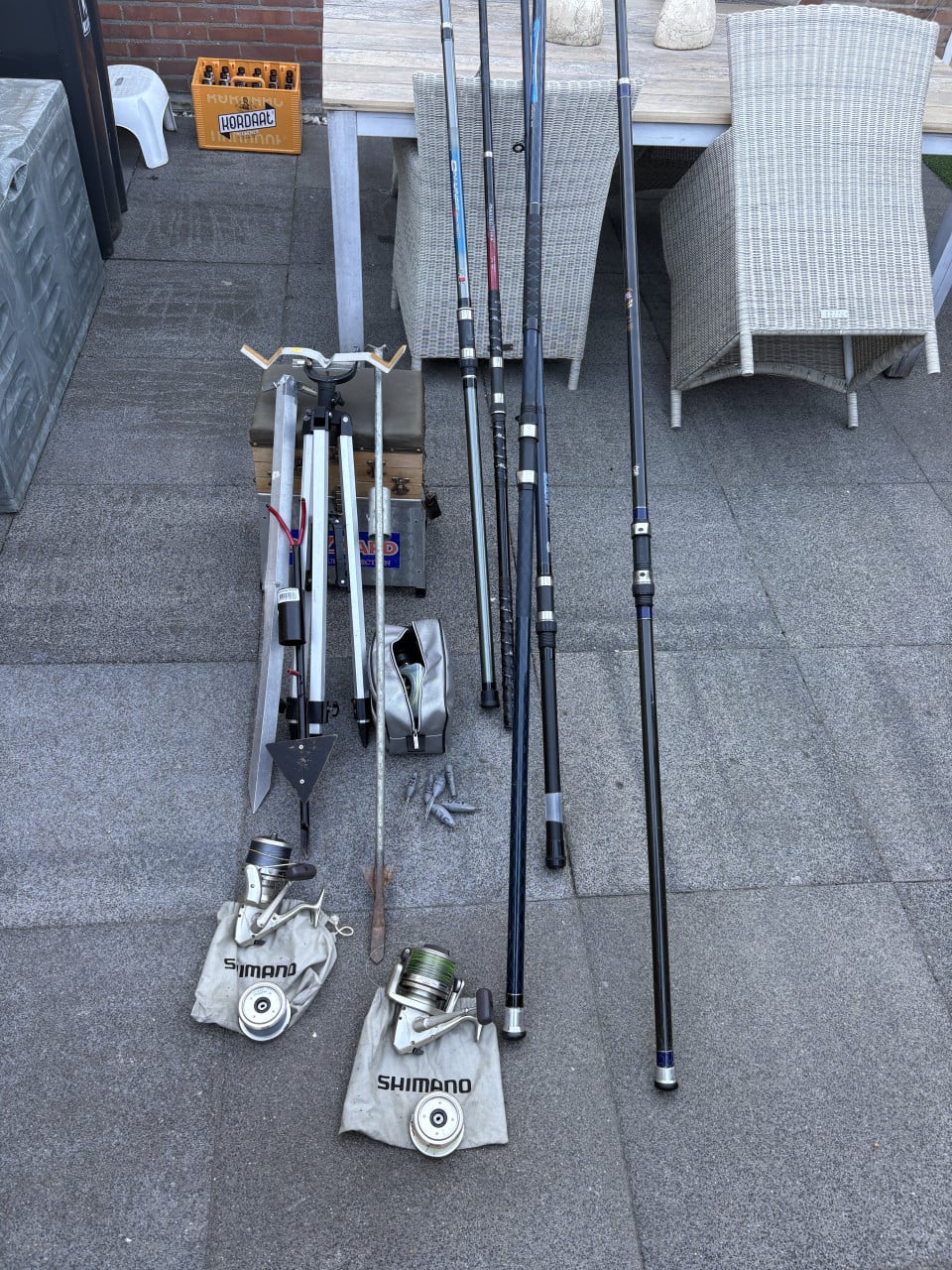 Diverse Hengelssport spullen.