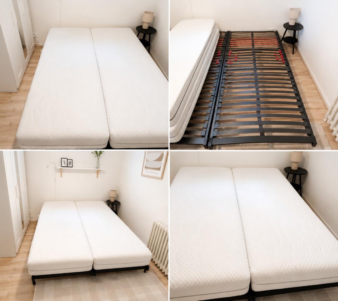 KOOPJE bed 160×210 bodem en 2 matrassen