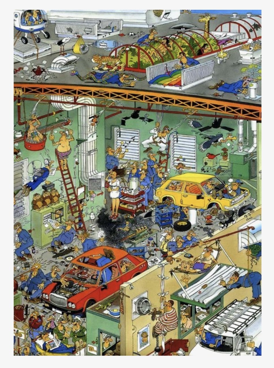 Jan van Haasteren -  Cars in the make 🧩