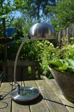 Mooie metalen Bureaulamp in prima staat. Luigi Ferro, Italiaans?