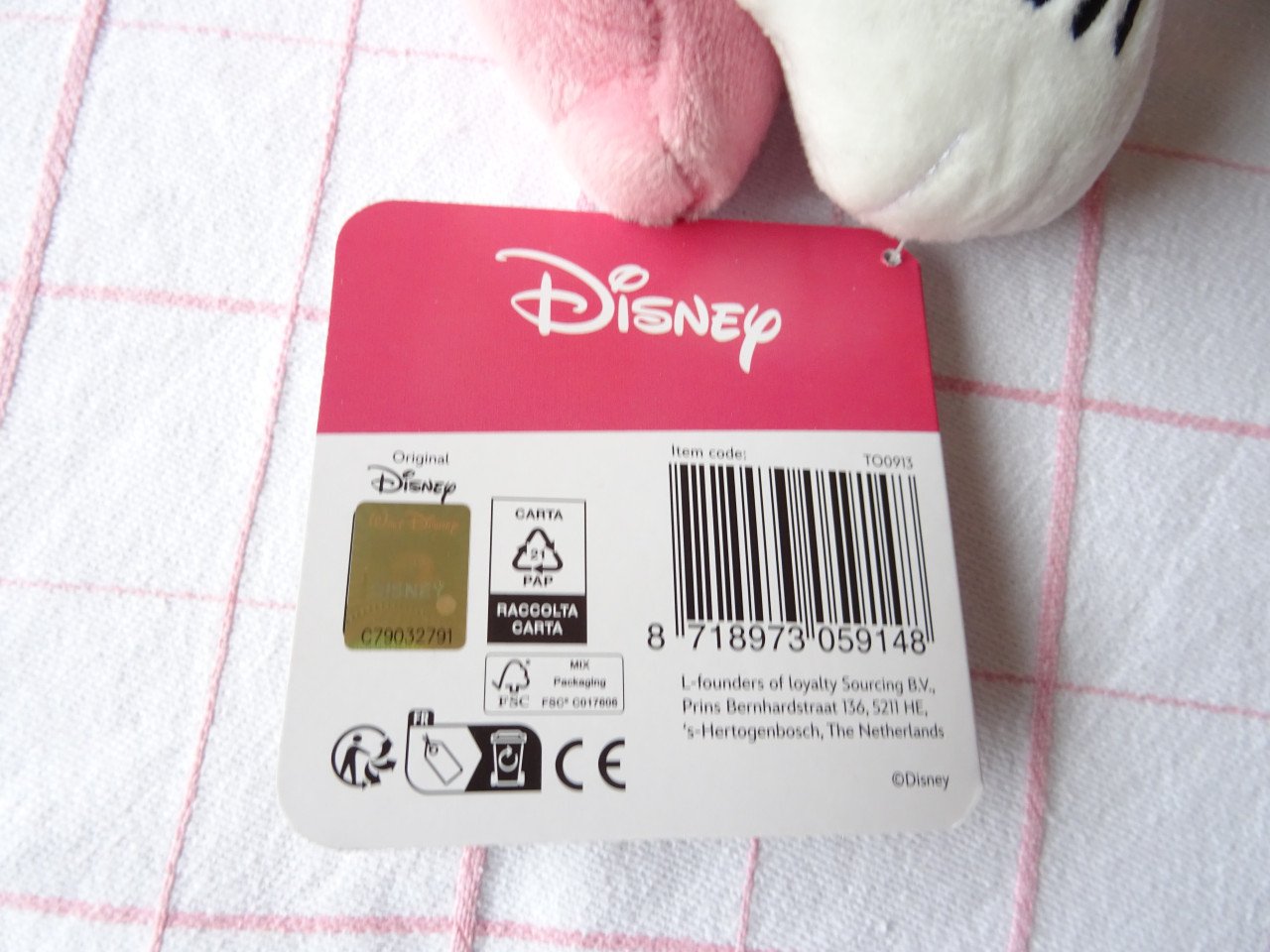Nieuwe  Minnie Mousse    Disney knuffel  voor  € 7,50