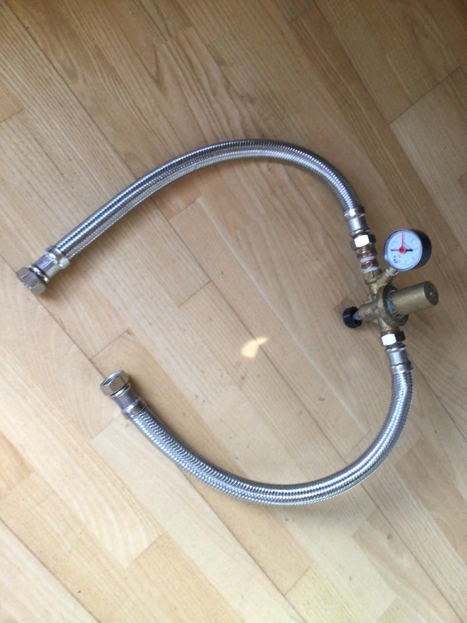 Vulventiel met drukmeter