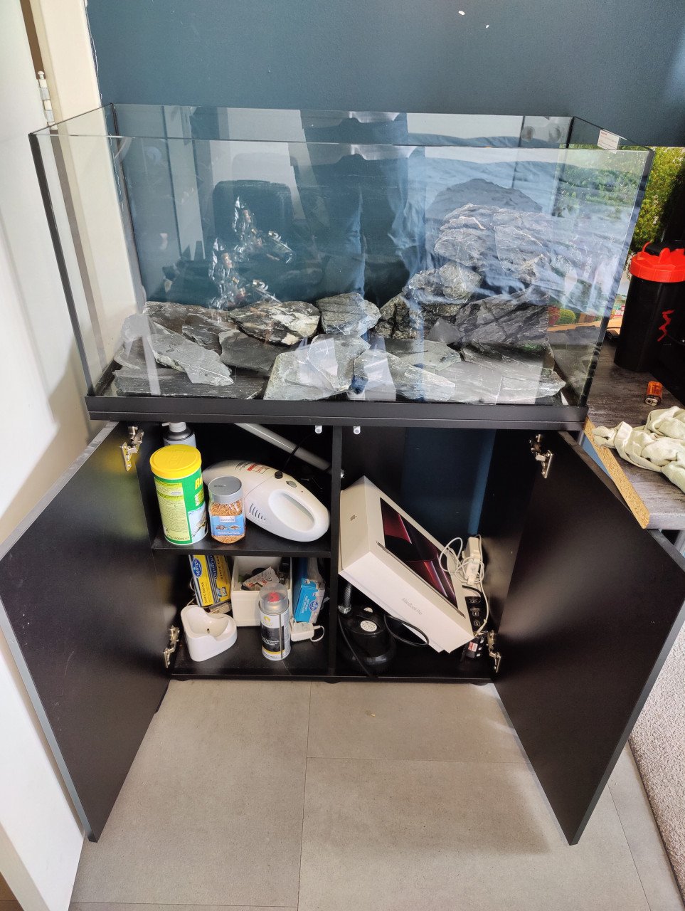 Zeer net aquarium 125L met kast en 2 schildpadden