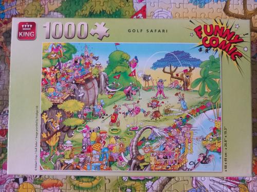 Comic puzzel Golf Safari