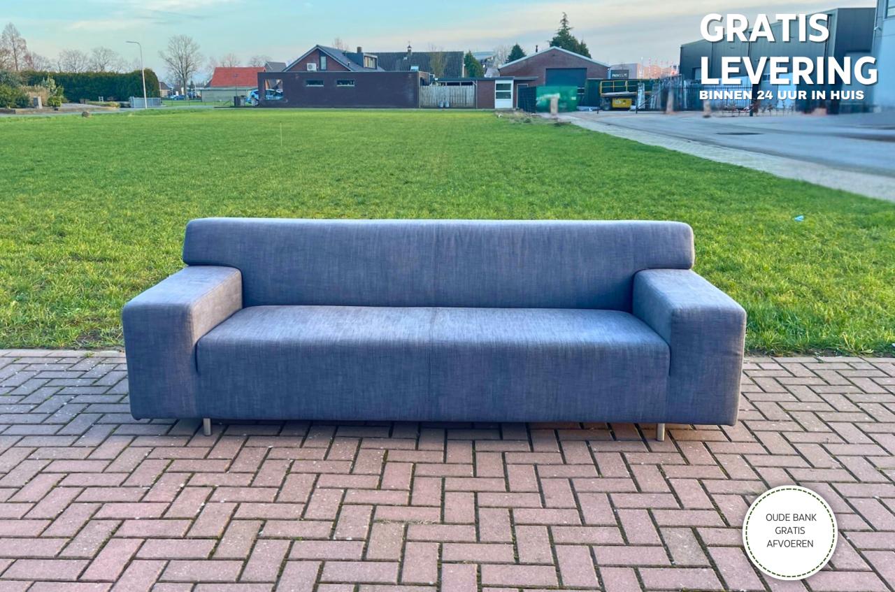 GRATIS LEVERING HEEL NL Mooie Antraciet 3-zits Bankstel