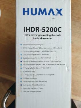NIEUW Humax Full HD digitale ontvanger,type IHDR-5200C+500 Gb Harde schijf