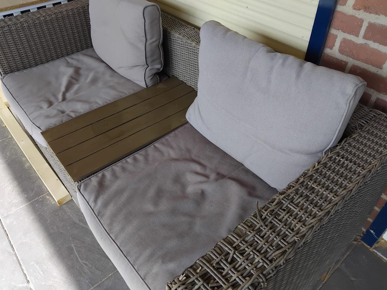 Duo lounge bank met middentafel