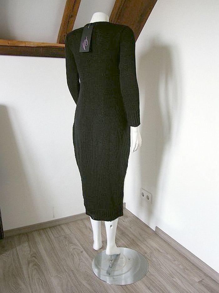 SÁBETH: Nieuw Grofgebreid jurkje zwart S of M