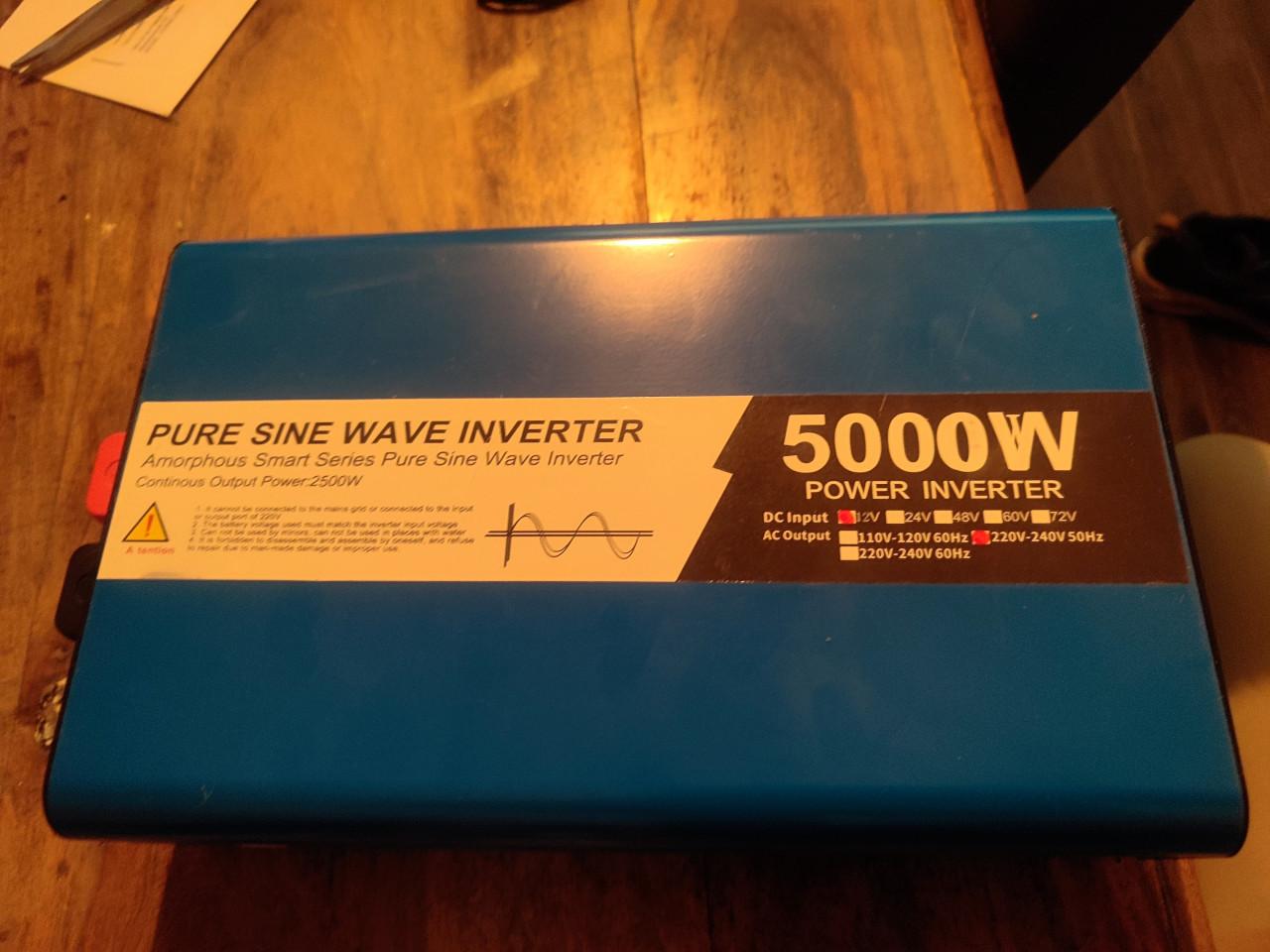 Power inverter voor camper of boot