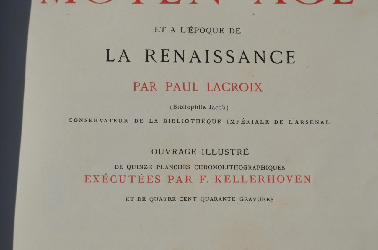 Moeurs usages costumes Moyen age et Renaissance 1871 izgst.