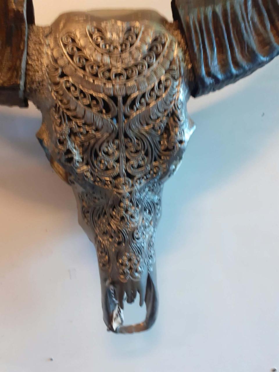 Buffelschedels  hout en 3 d print