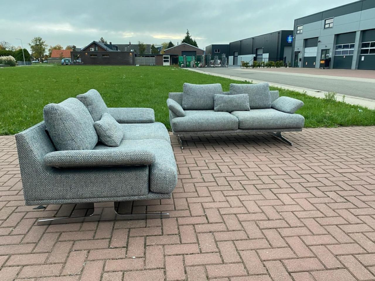 GRATIS LEVERING HEEL NL Mooi Montel Grijs Stoffen Bankstel