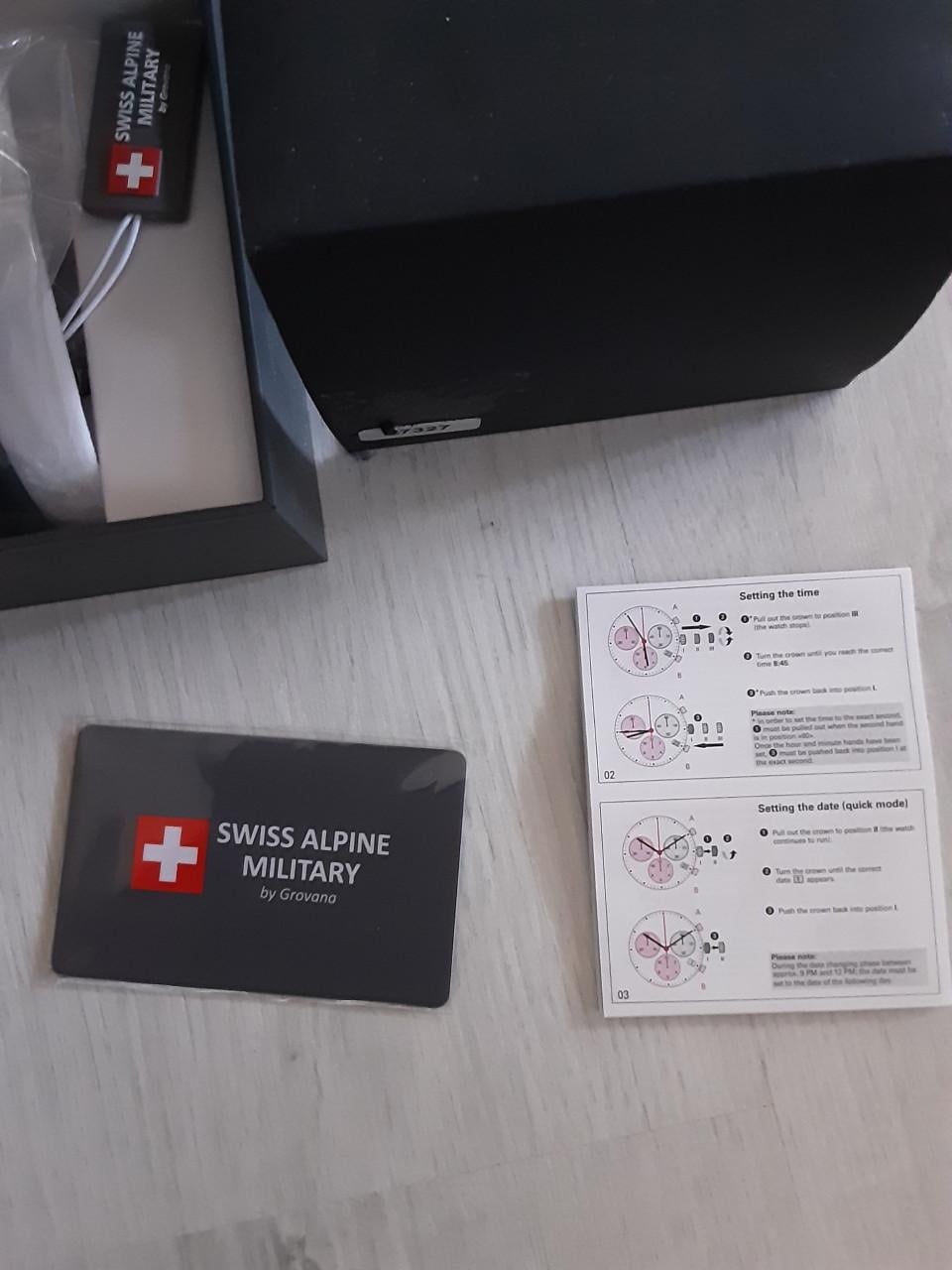 Swiss Alpine Military Quarts chronograph horloge - NIEUW in doos