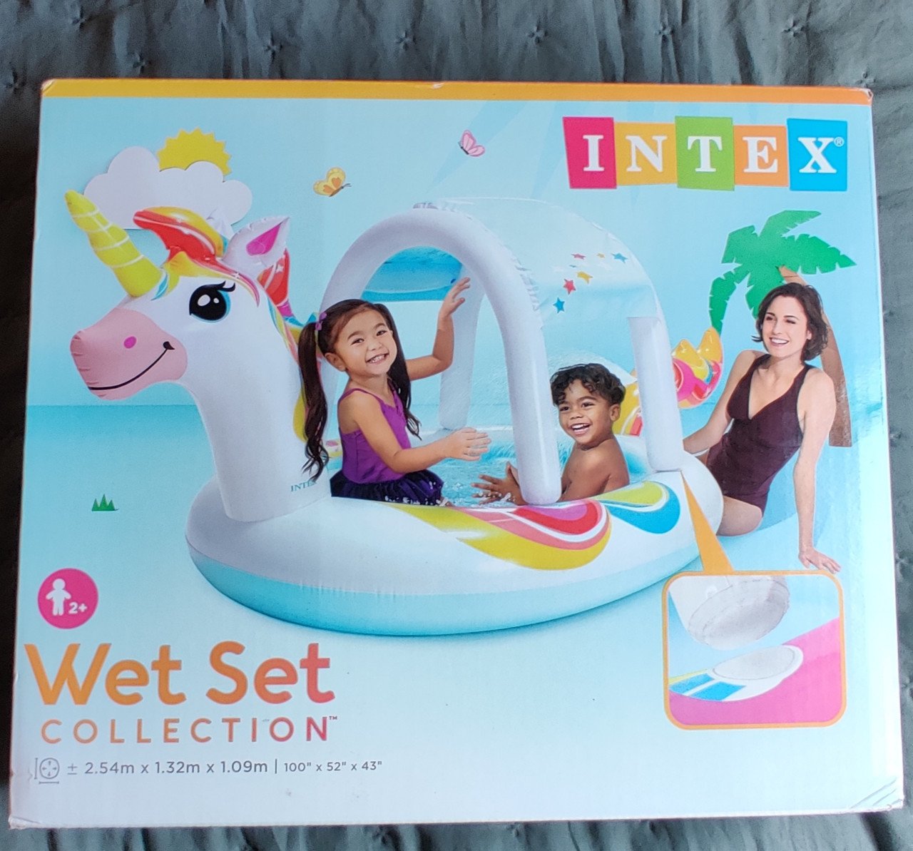 Zwembadje Unicorn met dakje