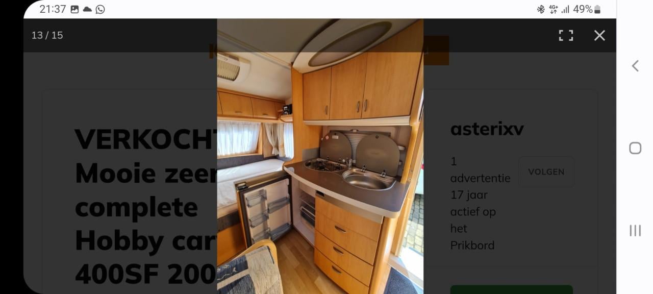 Prachtige caravan: Hobby 400SF de luxe