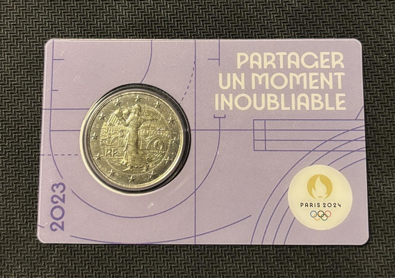 Coincard 2 euro Frankrijk 2023 Olympische Spelen