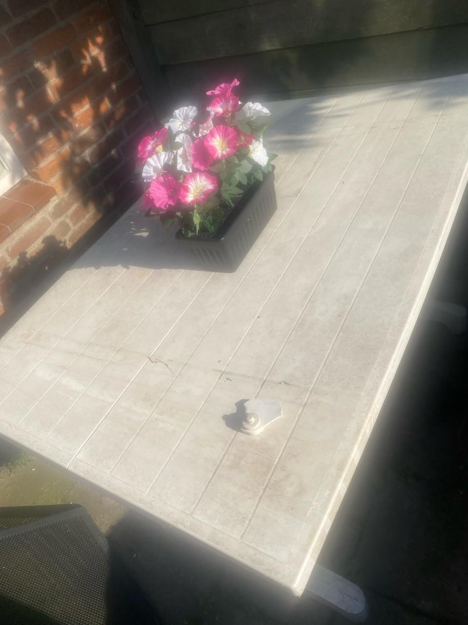Tuinset wit kunststof