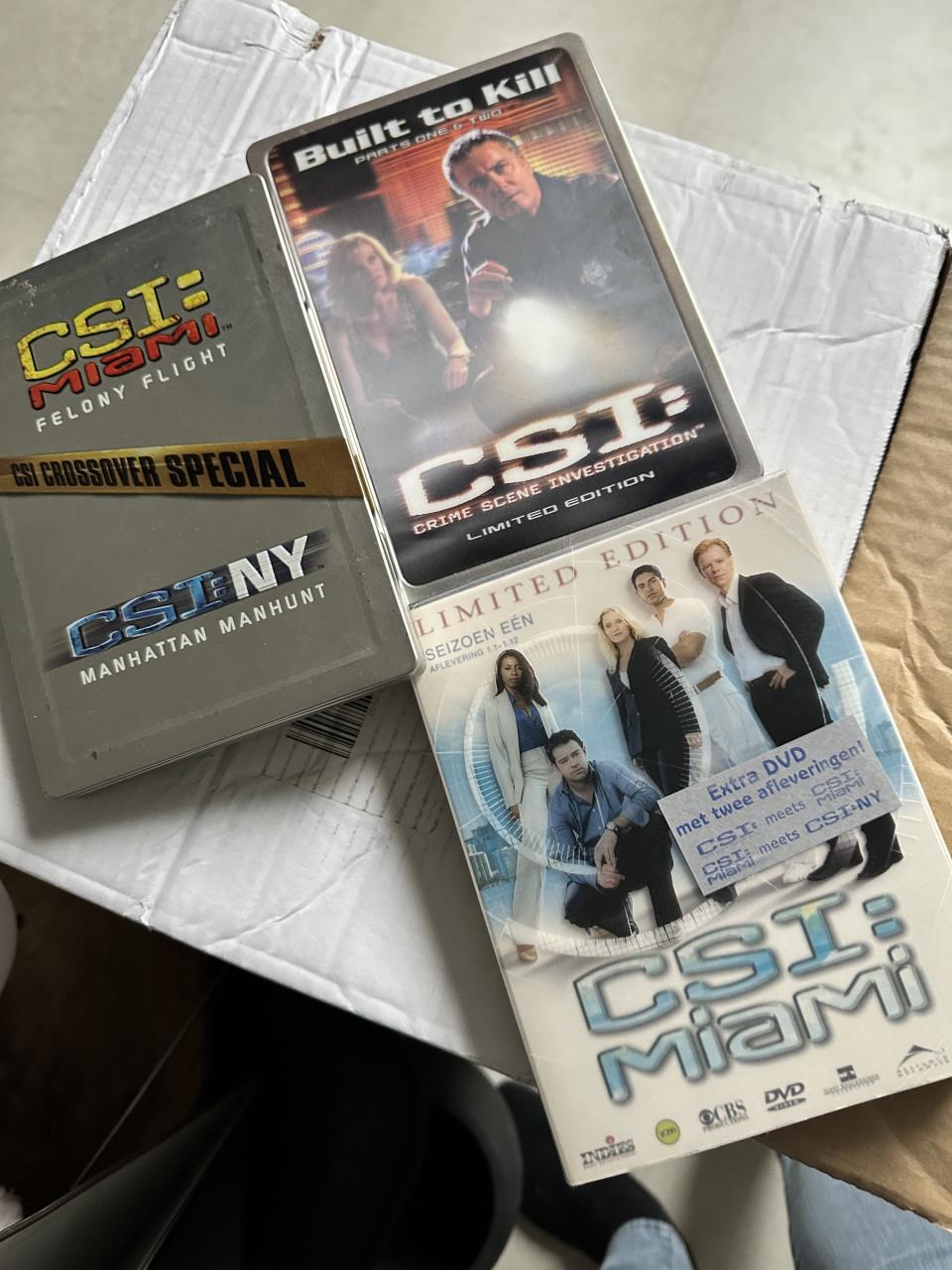 DVD boxen CSI Miami, NY en Las Vegas complete series + specials