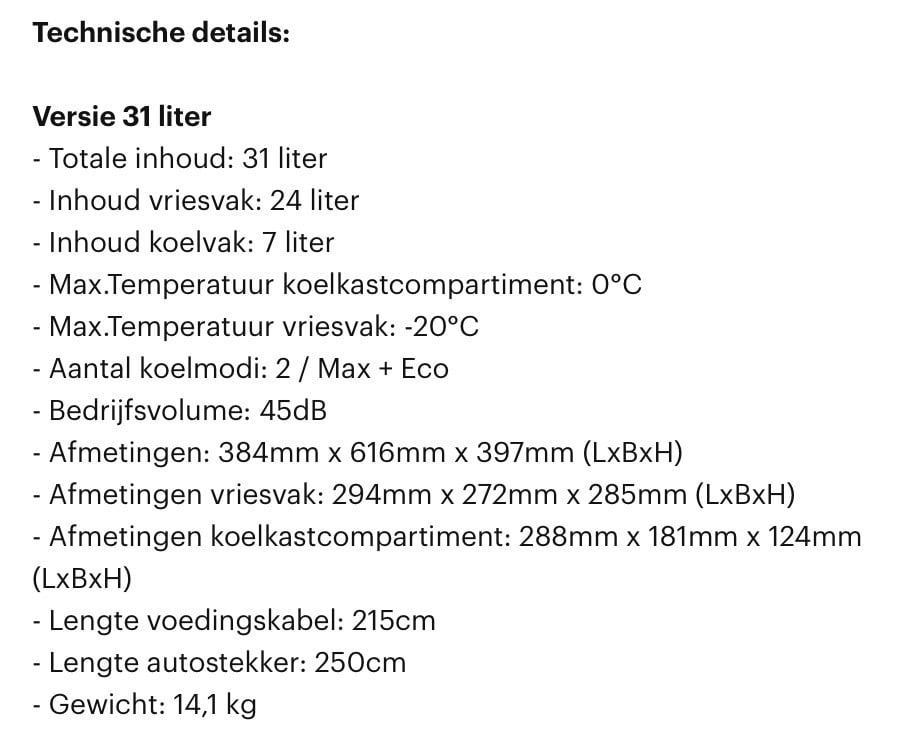 Kesser Koelbox , 31 liter