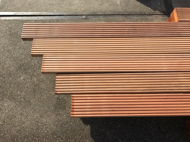 Bangkirai brugdekdelen 45 x 145mm