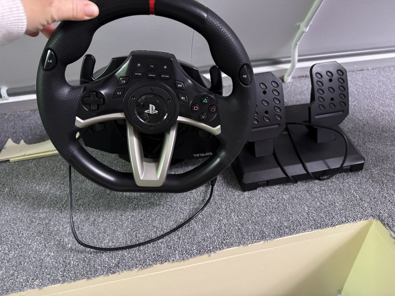 Gamestuur met pedalen