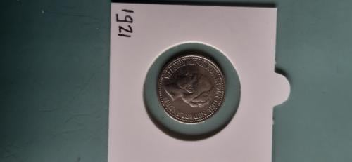 Halve gulden wilhelmina 1921