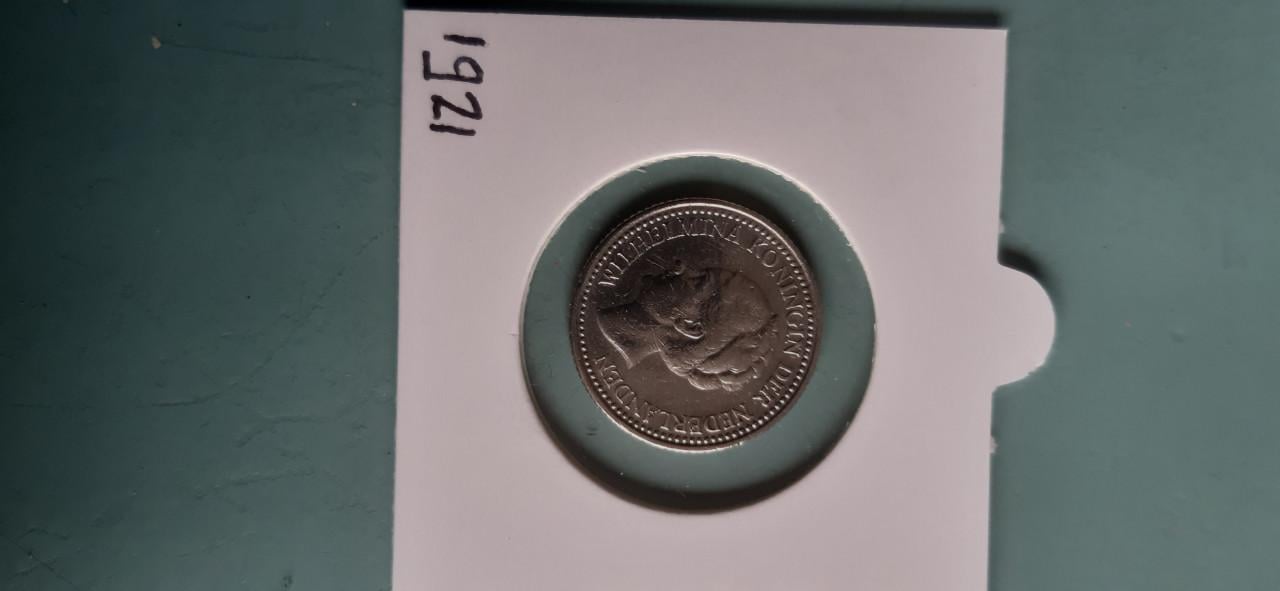 Halve gulden wilhelmina 1921