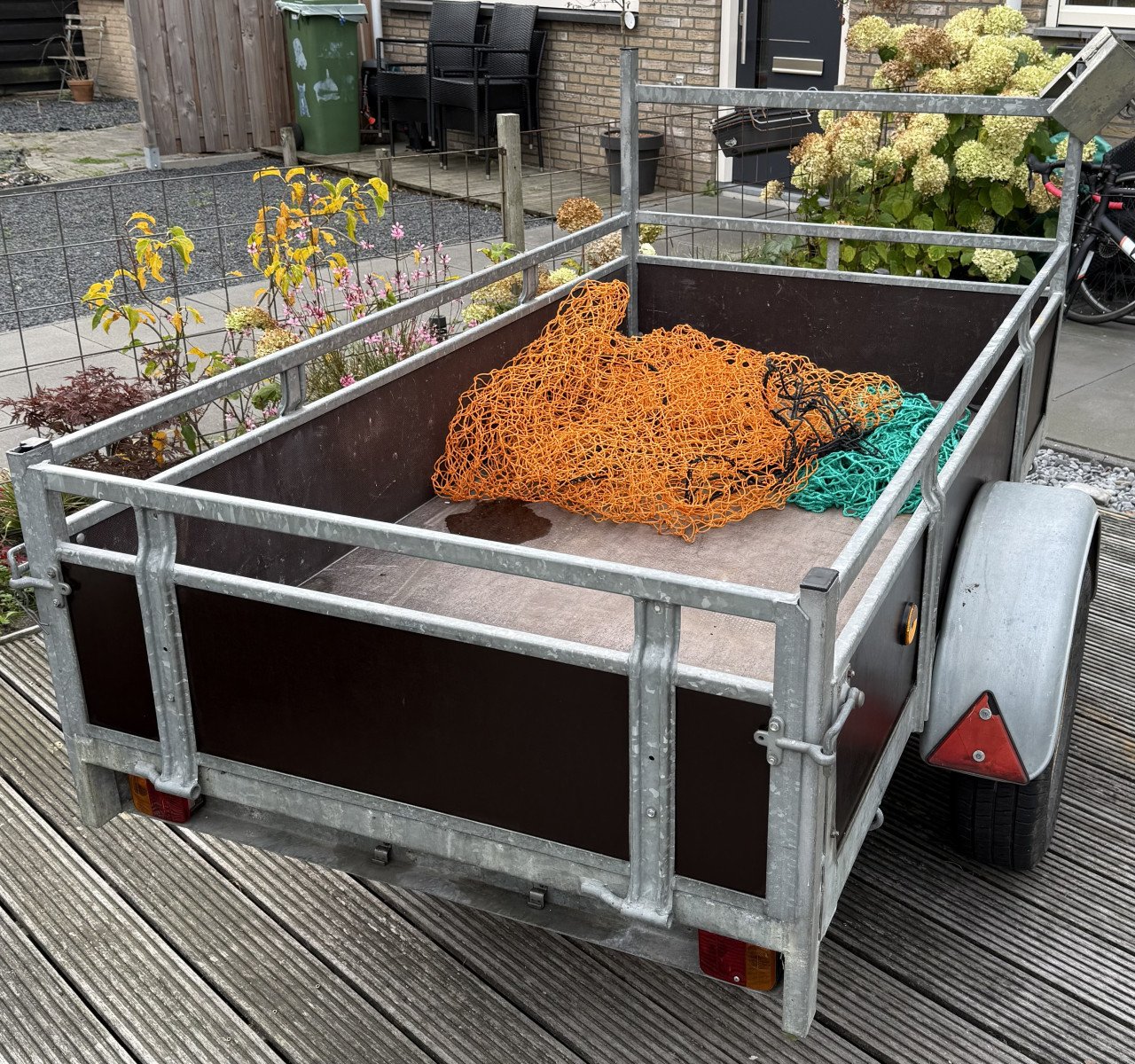 Gegalvaniseerde aanhanger V dissel 200 x 110 cm