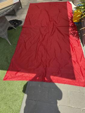 Strand windscherm 295x150 cm 3 palen