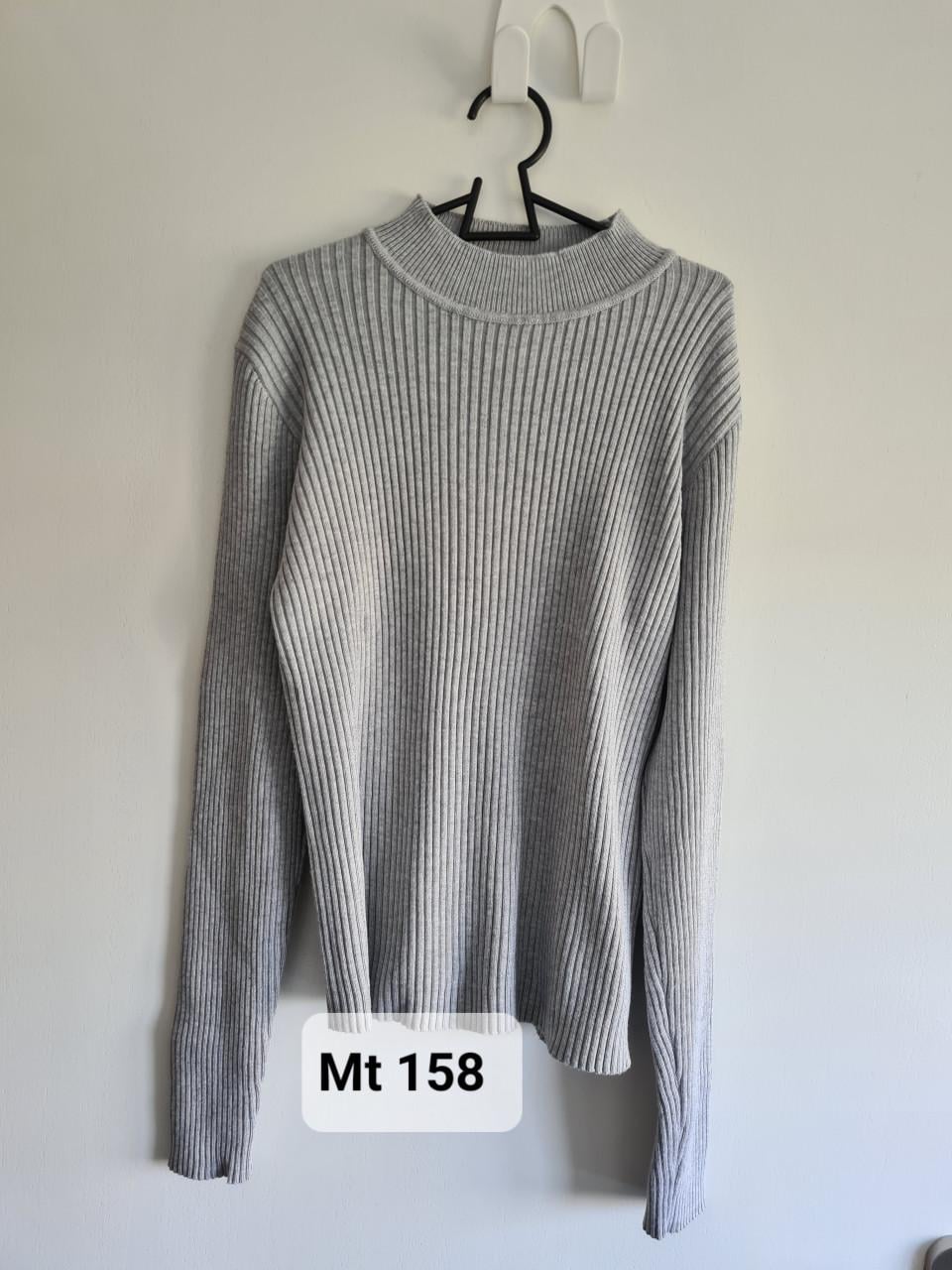 Grijze geribbelde coltrui van Primark, maat 158