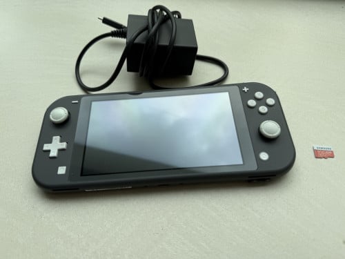 Nintendo Switch Lite, kleur grijs, incl.  oplader en 128 GB SD kaart