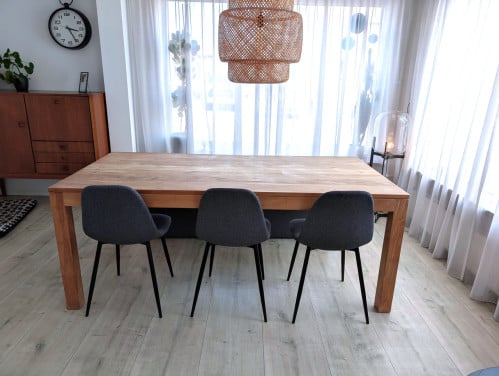 Massief Teak Houten Tafel – 200x100 cm – In Goede Staat