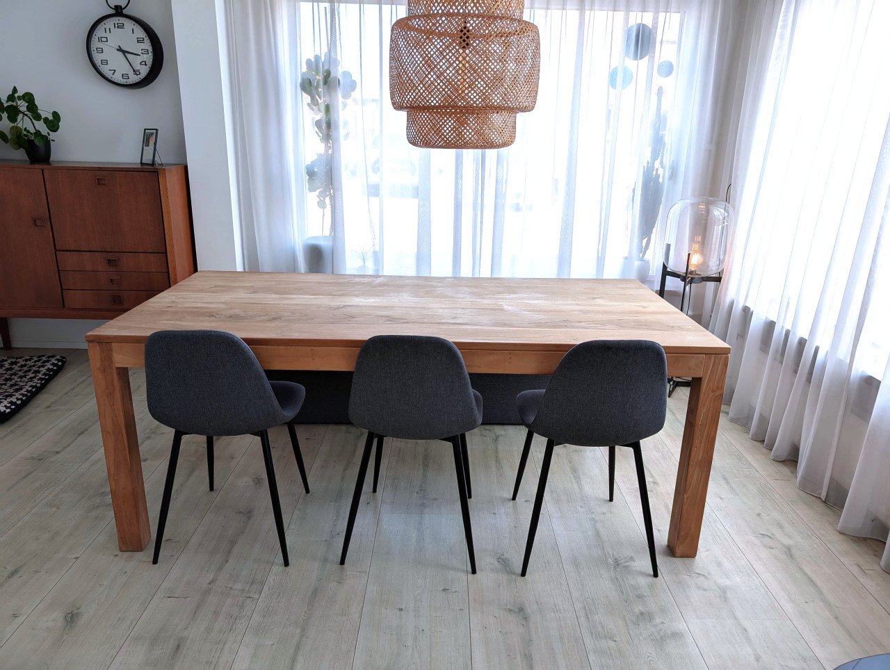 Massief Teak Houten Tafel – 200x100 cm – In Goede Staat