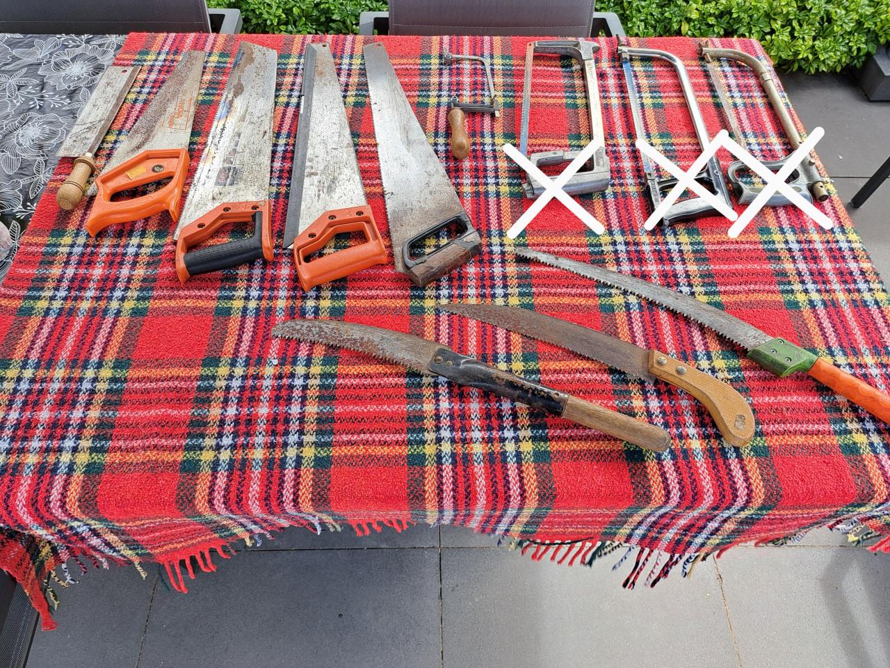 Tuingereedschap, klusjes dienst, diverse zagen etc.