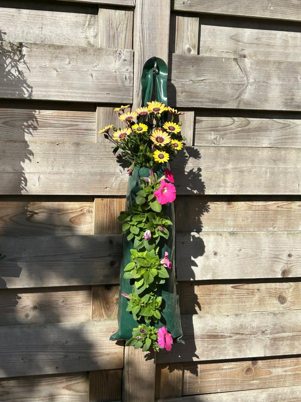 Hangzakken met plantjes tbv het goede doel