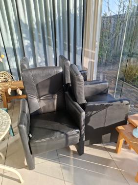 Leren  eetkamer  stoelen