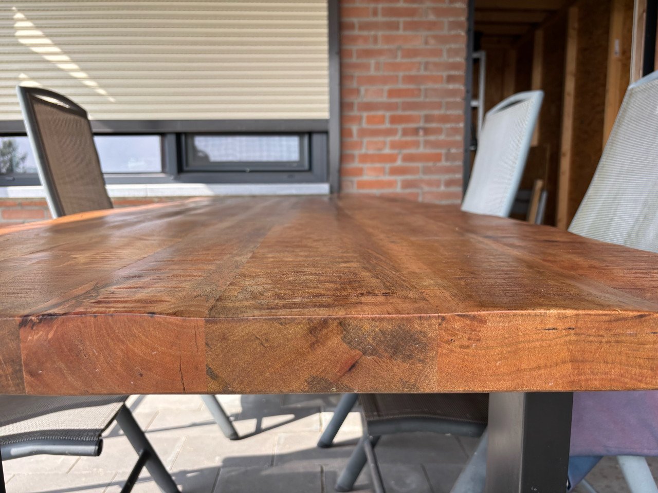 Eettafel mangohout 220x100