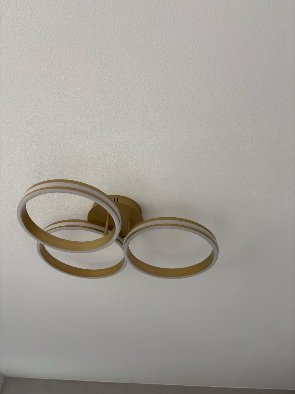 Plafondlamp messing Led 3 staps dimbaar