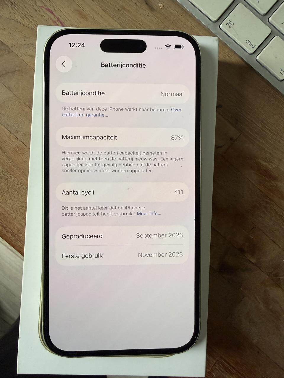IPhone 15 Geel 128GB - Zo goed als nieuw!