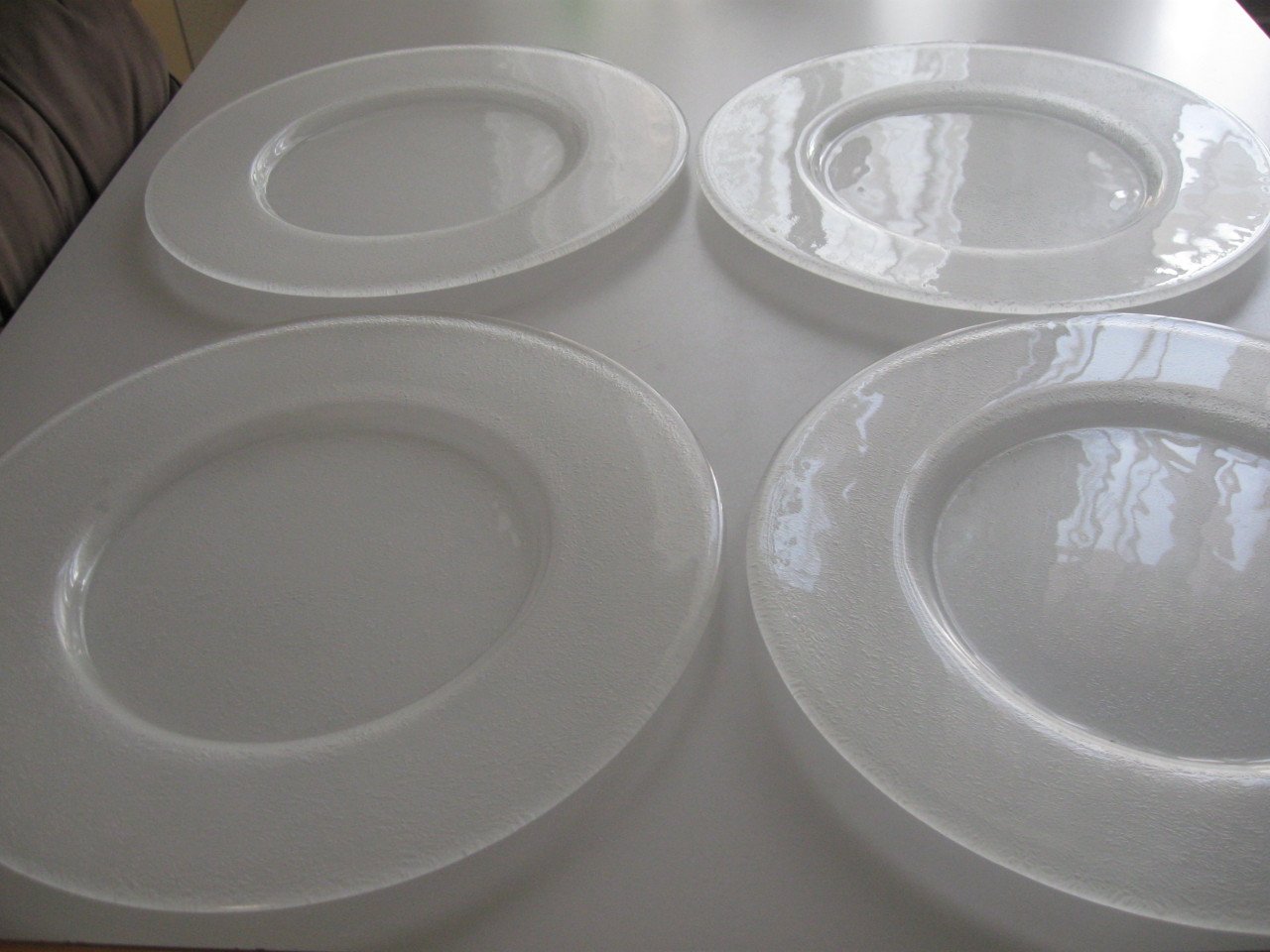 4 Glazen diner of onderborden