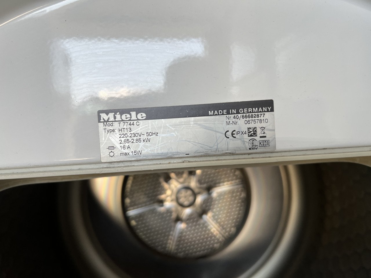 Miele T 7744 C Condensdroger 6 kg.
