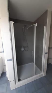 Douchbak met glazen deur